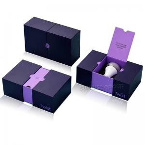 Custom Purple Printed Paper Packaging Box for Twist