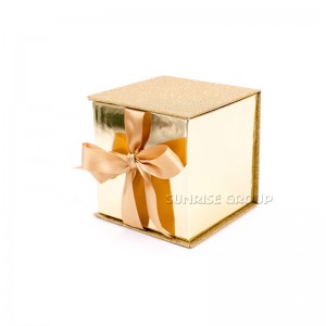 High-end Blingbling Gold Paper Packaging Gift Box for Glass Cup