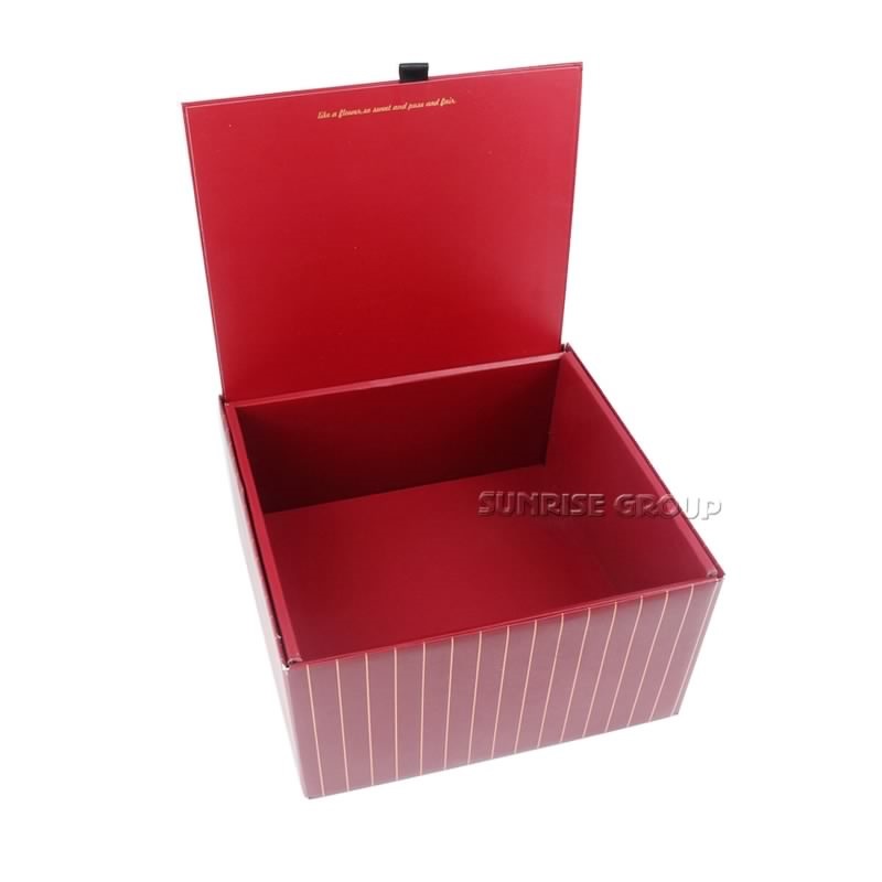 Luxury Custom Printing Packaging Texture Paper Gift Square Flower Box