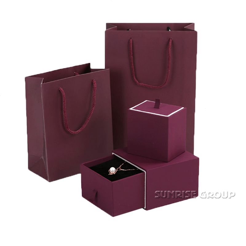 High-end Custom Handmade Ring Packaging Jewelry Paper Box with handle
