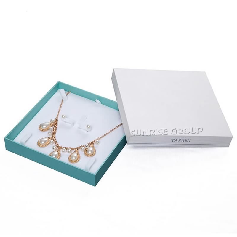 Green Printing Ring Packing Necklace Jewelry Gift Box
